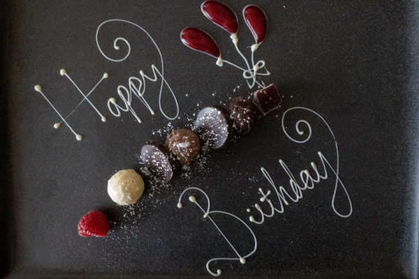 Birthday celebration with cake and candles