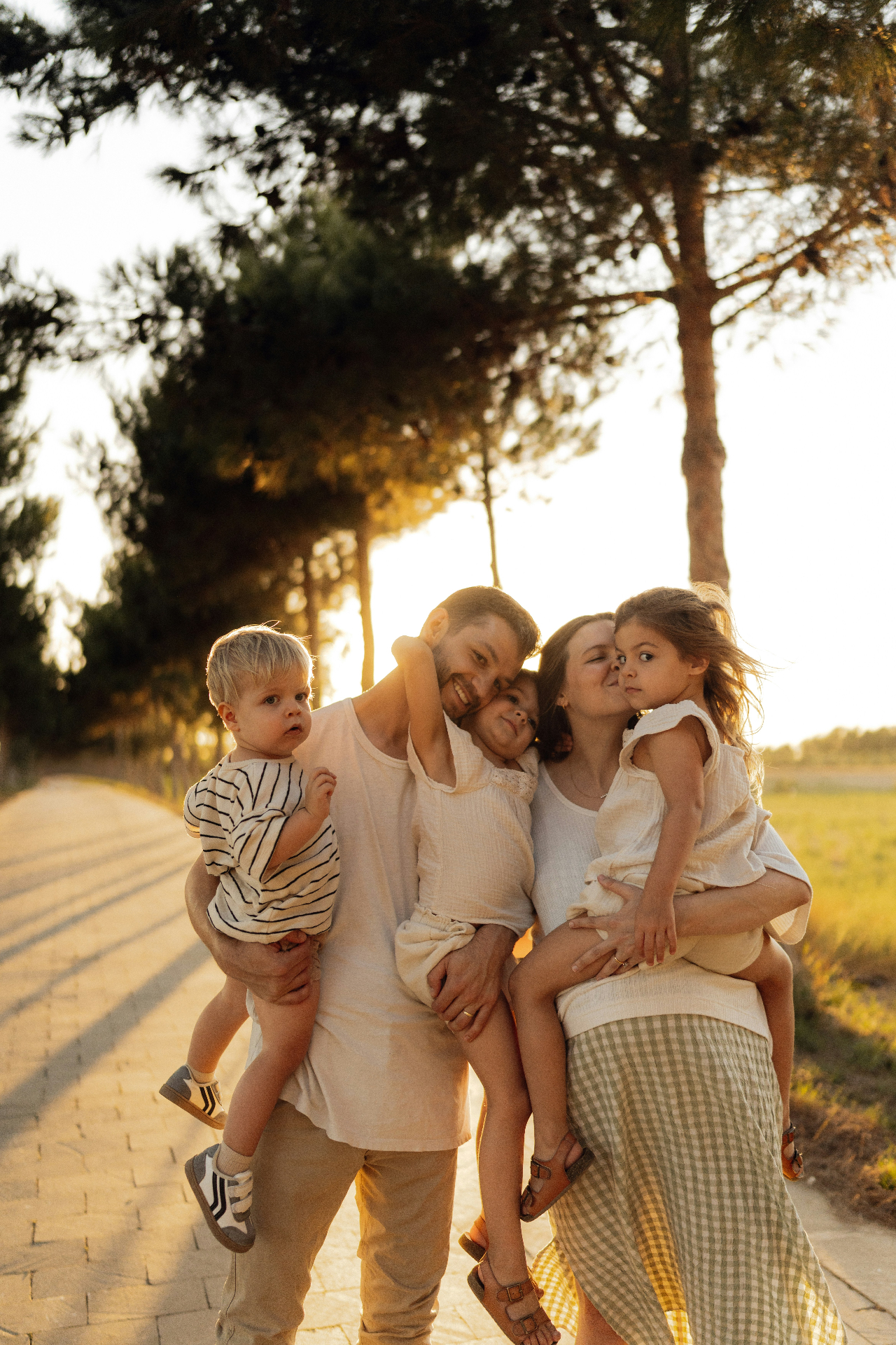 Golden-hour family
