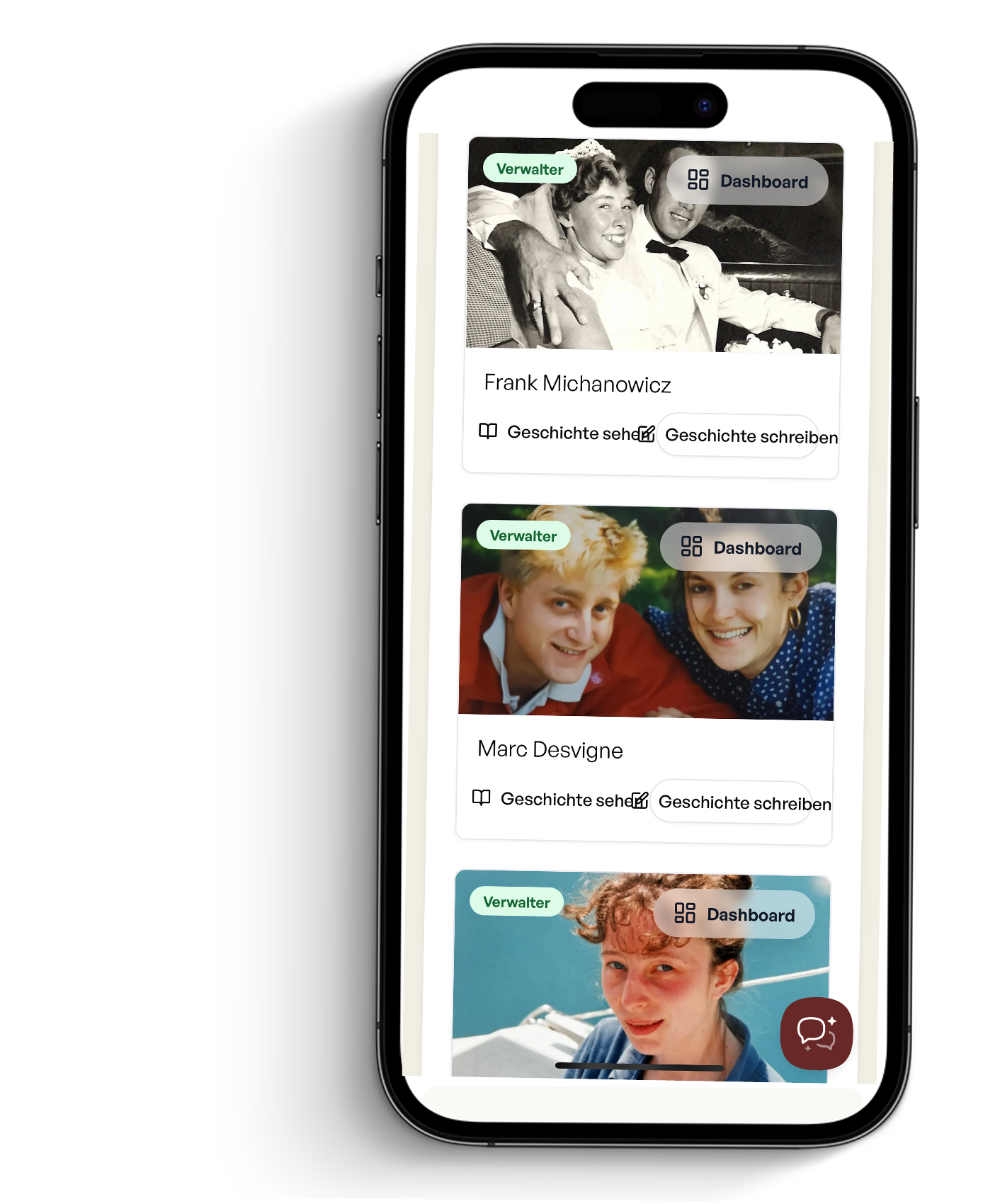 Stories library mockup